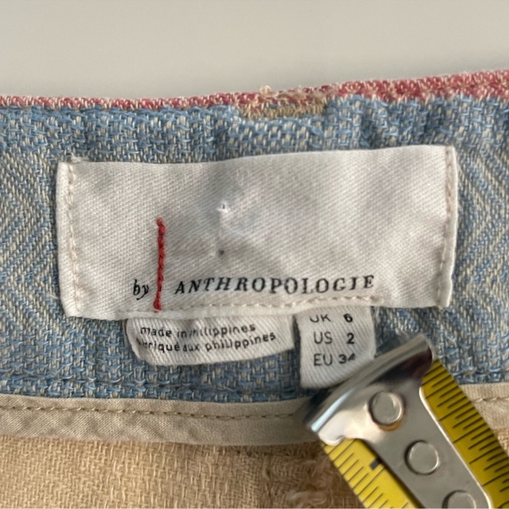 Anthropologie Pastel Striped Wide Leg Pants - Picture 5 of 7